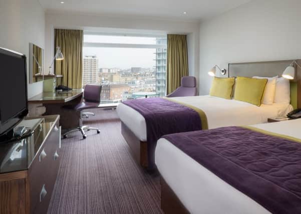 The full glass wall in the bedroom makes the most of iconic London cityscape.