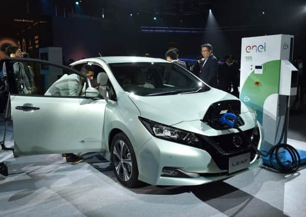 Nissan shows off its new Leaf electric car. Picture: Kazuhiro Nogi/AFP/Getty Images