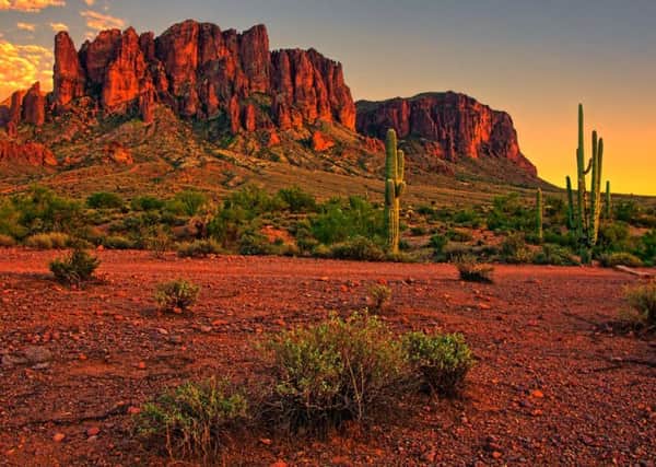 Sunset view of the desert and mountains near Phoenix, Arizona. Picture: Getty/iStock