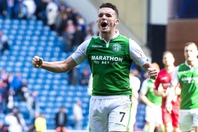 John McGinn was happy that Hibs turned down Nottingham Forests bids says Neil Lennon. Picture: SNS.