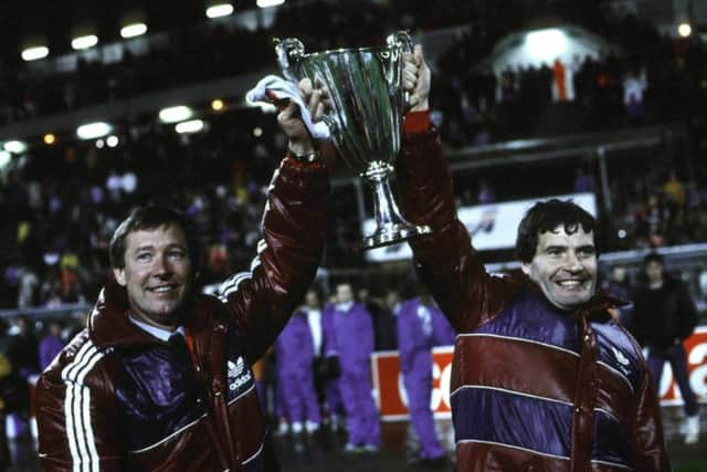 Former Aberdeen assistant manager Archie Knox, right, helped the Dons win the European Cup Winners' Cup alongside Alex Ferguson. Picture: SNS