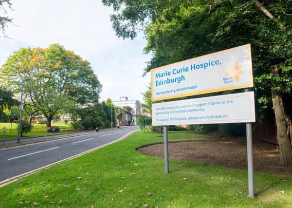 Security has been boosted at the Marie Curie palliative care home in Edinburgh/ Picture: Ian Georgeson