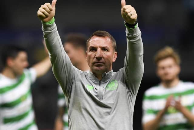 Brendan Rodgers' side have qualified for the Champions League group stages for the second season running. Picture: SNS