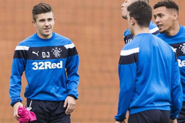 Declan John pictured with his new team-mates at Auchenhowie. Picture: SNS Group