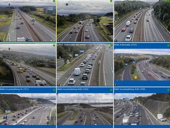 Traffic queues approaching the bridge at 4pm today. Picture: Traffic Scotland