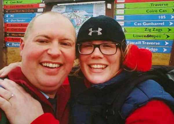 Teacher Heather Cattanach with her husband Gary McIver. Picture: contributed