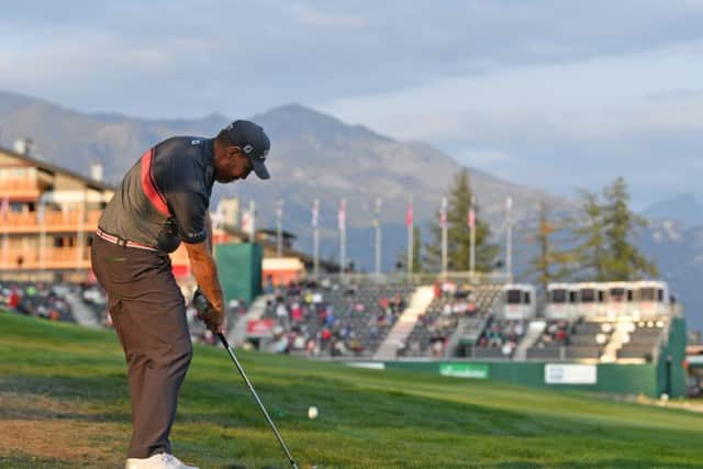 Stephen Gallacher during the second round of the Omega European Masters at Crans-sur-Sierre. Picture: Stuart Franklin/Getty Images