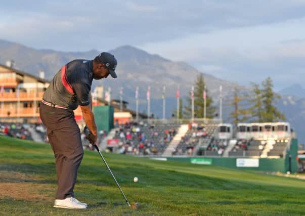 Stephen Gallacher during the second round of the Omega European Masters at Crans-sur-Sierre. Picture: Stuart Franklin/Getty Images