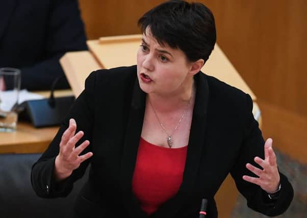 Ruth Davidson during First Minister's questions. Picture: Getty