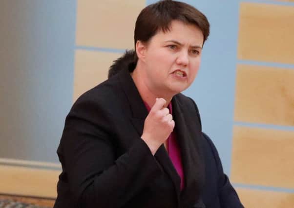 Ruth Davidson has stated her wish to be First Minister, although some of her English colleagues would rather she set her sights on Westminster. Phootgraph: SWNS