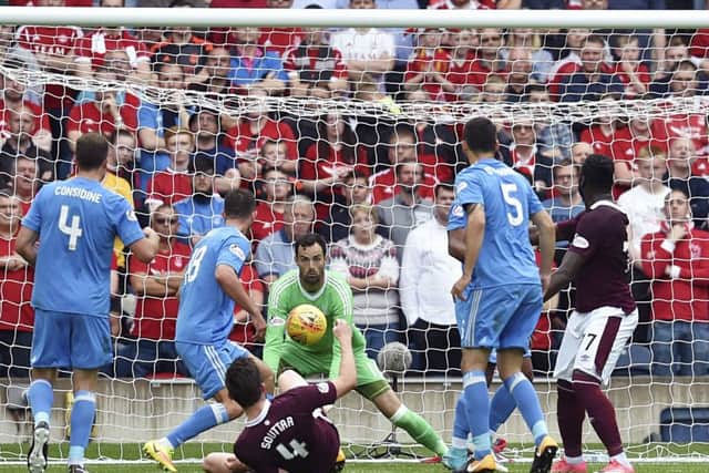 Aberdeen goalkeeper Joe Lewis kept Hearts at bay throughout. Picture: SNS/Rob Casey