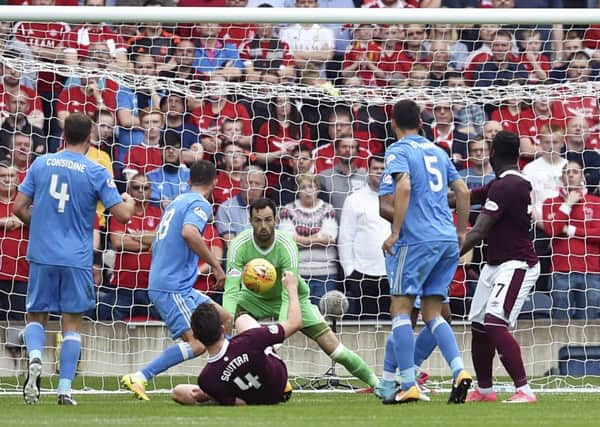 Aberdeen goalkeeper Joe Lewis kept Hearts at bay throughout. Picture: SNS/Rob Casey