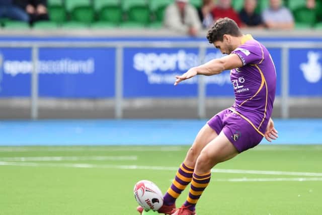Marr's Colin Sturgeon kickwed the winner. Picture:SNS
