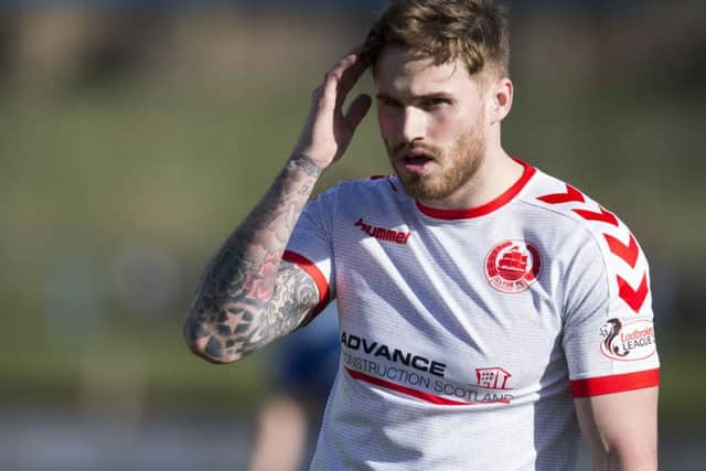 David Goodwillie's through ball set up the winner for Clyde. Picture: Kenny Smith/SNS