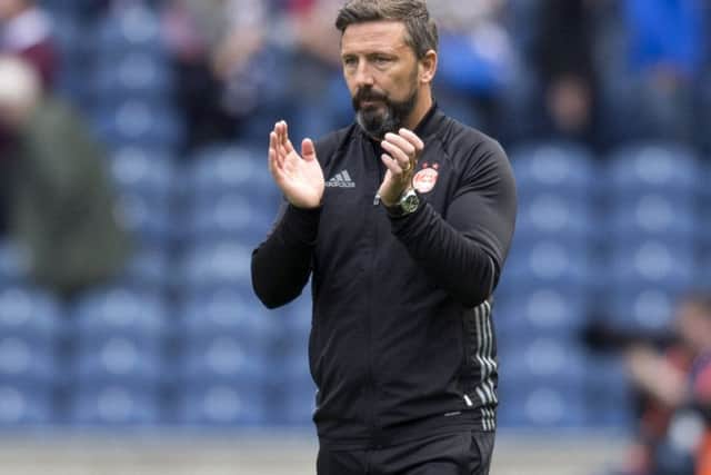 Aberdeen manager Derek McInnes at full time. Picture: Rob Casey/SNS