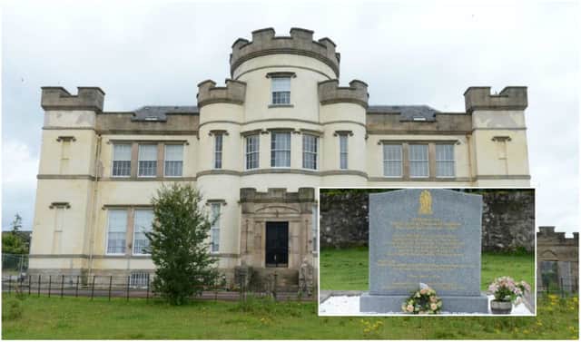Smyllum Park orphanage and, inset, the memorial. Pictures: Johnston Press