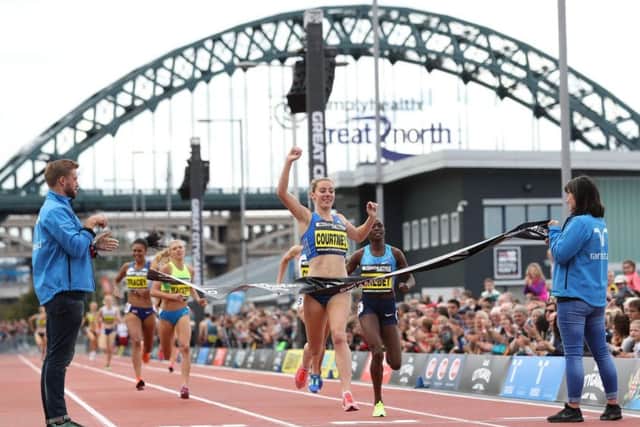 Great Britains Melissa Courtney wins the Woman's One Mile race during the Great North CityGames at the Newcastle Quayside. Picture: Owen Humphreys/PA Wire