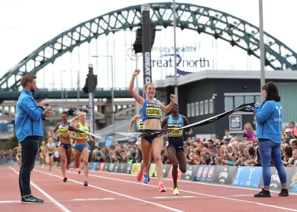 Great Britains Melissa Courtney wins the Woman's One Mile race during the Great North CityGames at the Newcastle Quayside. Picture: Owen Humphreys/PA Wire