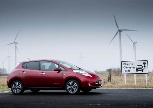 The Ramsey's completed the 10,000-mile journey in a Nissan Leaf. Picture: SWNS