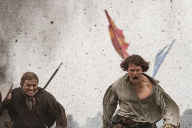 Sam Heughan has been praised for his portrayal of Jamie Fraser in the first episode of the new season of Outlander which begins with the Battle of Culloden. PIC: Sony Pictures Television.