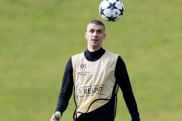 Jozo Simunovic during training at Lennoxtown ahead of Celtic's Champions League tie against PSG
