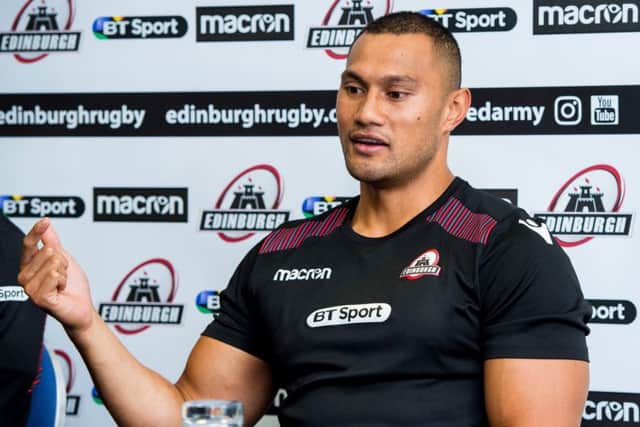 Robbie Fruean met with the media yesterday and chatted about his debut try against Dragons on Friday night. Picture: SNS/SRU.