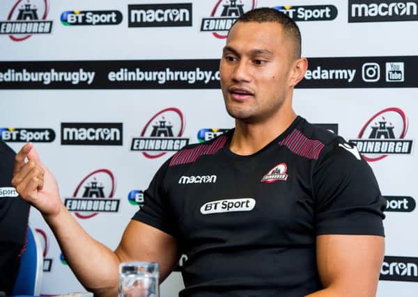 Robbie Fruean met with the media yesterday and chatted about his debut try against Dragons on Friday night. Picture: SNS/SRU.
