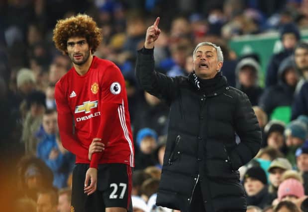 Manchester United manager Jose Mourinho sees the return of midfielder Marouane Fellaini as a vital factor in the clash with PSG. Picture: Getty.