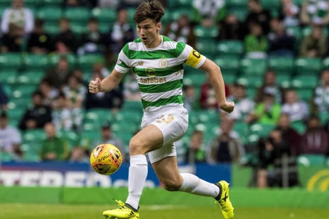 Kieran Tierney will be going up against Kylian Mbappé. Picture: SNS