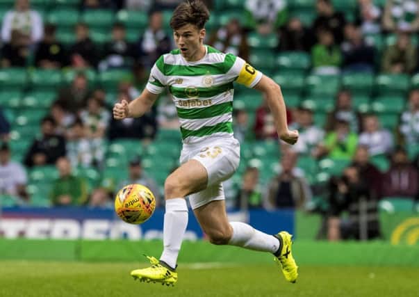 Kieran Tierney will be going up against Kylian MbappÃ©. Picture: SNS