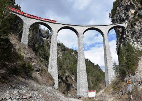 Part of the Chur to San Moritz stretch of the Albula Line. Photograph: Getty Images/iStock
