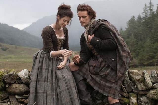 Caitriona Balfe and Sam Heughan in Outlander. Picture: Starz