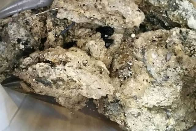 Remnants of the London 'fatberg'. Picture: SWNS