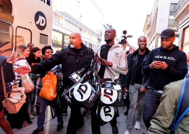 'Grime' star Stormzy recently launched a new campaign with JD Sports and Adidas. Picture: Nathan Gallagher - Adidas via Getty Images