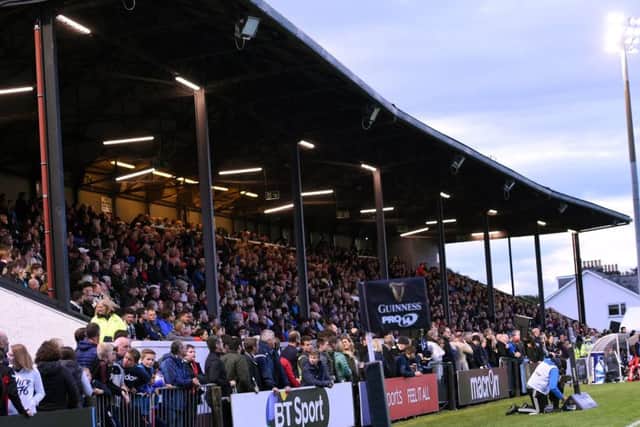Attendance at Myreside on Friday night for Edinburgh's game against Dragons was well below capacity. Picture: SNS/SRU
