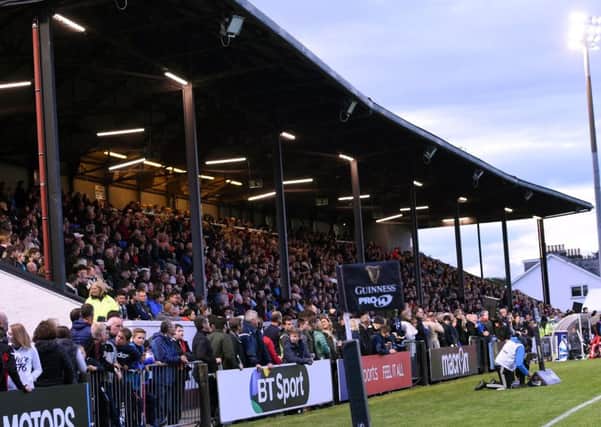 Attendance at Myreside on Friday night for Edinburgh's game against Dragons was well below capacity. Picture: SNS/SRU