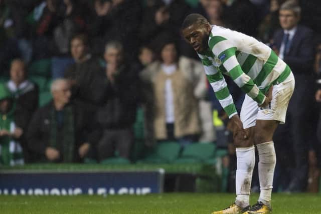 Celtic's Olivier Ntcham dejected at full time. Picture: SNS