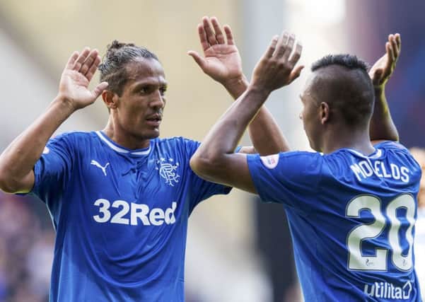 Rangers centre-back Bruno Alves, left. Picture: SNS
