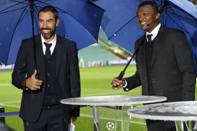 Ex-Arsenal star Robert Pires (left) and Marcel Desailly. Picture: SNS