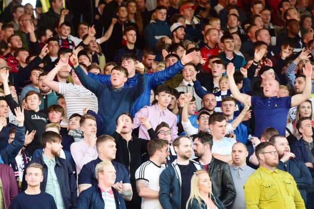 Dundee fans at the August Betfred Cup clash with Dundee United at Dens Park. Picture: Alan Harvey/SNS