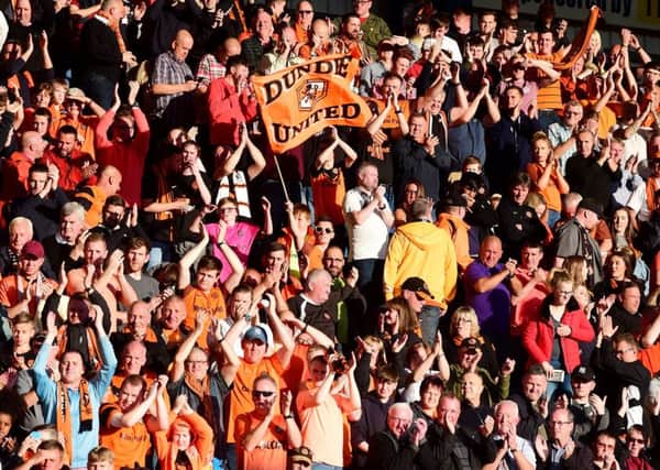 Dundee United fans at the Betfred Cup derby in August. Picture: Alan Harvey/SNS
