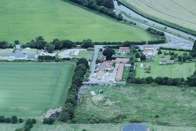 An aerial view of Drinsey Nook, the site of a modern day slavery ring. Picture: Lincolnshire Police