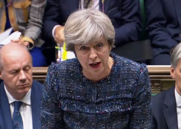 Theresa May slammed the SNP for 'failing the people of Scotland'. Picture: AFP/Getty Images