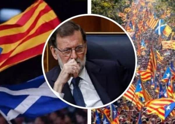 Spanish prime minister Mariano Rajoys conservative government has pledged to stop the Catalan independence referendum and was granted a suspension by the Constitutional Court while judges decide on its legality. Pictures: PA and Creative Commons