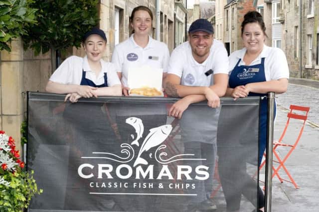Cromars Classic Fish & Chips - Rebecca Syme, Katherine Fildes (Manageress), Jai Campbell and Hayley Cameron.