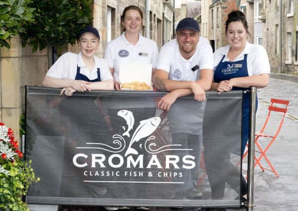 Cromars Classic Fish & Chips - Rebecca Syme, Katherine Fildes (Manageress), Jai Campbell and Hayley Cameron.