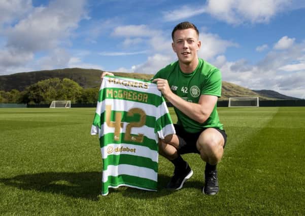 Callum McGregor hopes to wear his Celtic jersey many more times after signing his four-year deal. Picture: SNS.