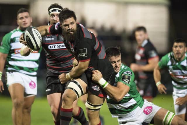 Edinburgh's Cornell Du Preez tries to find a way through against Benetton. Picture: Bill Murray/SNS/SRU