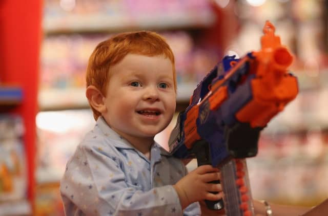 Nerf guns are a popular toy across the country. (Photo by Oli Scarff/Getty Images)