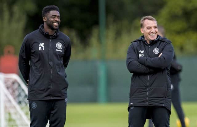 Brendan Rodgers with Kolo Toure. Picture: SNS